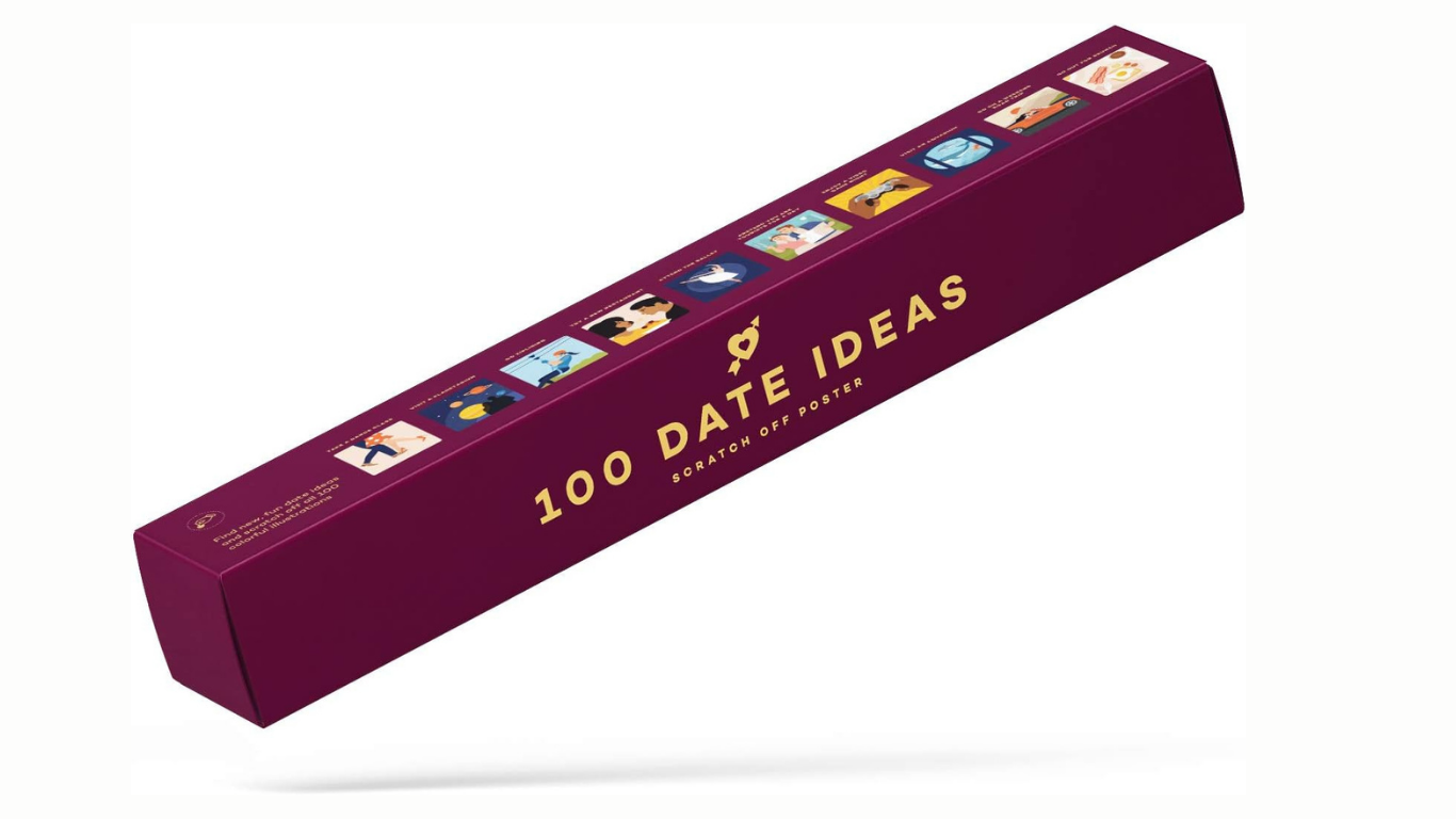 100 Date Ideas Scratch Off Poster