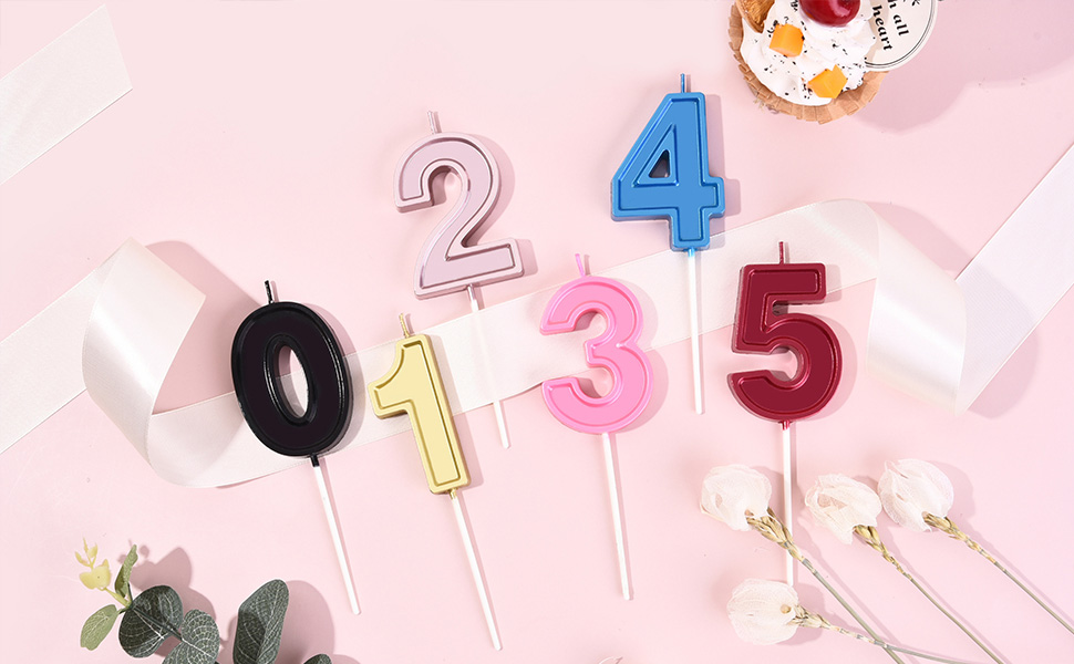 Gold Number Candles | Luxe Birthday Cake Toppers gold number candle