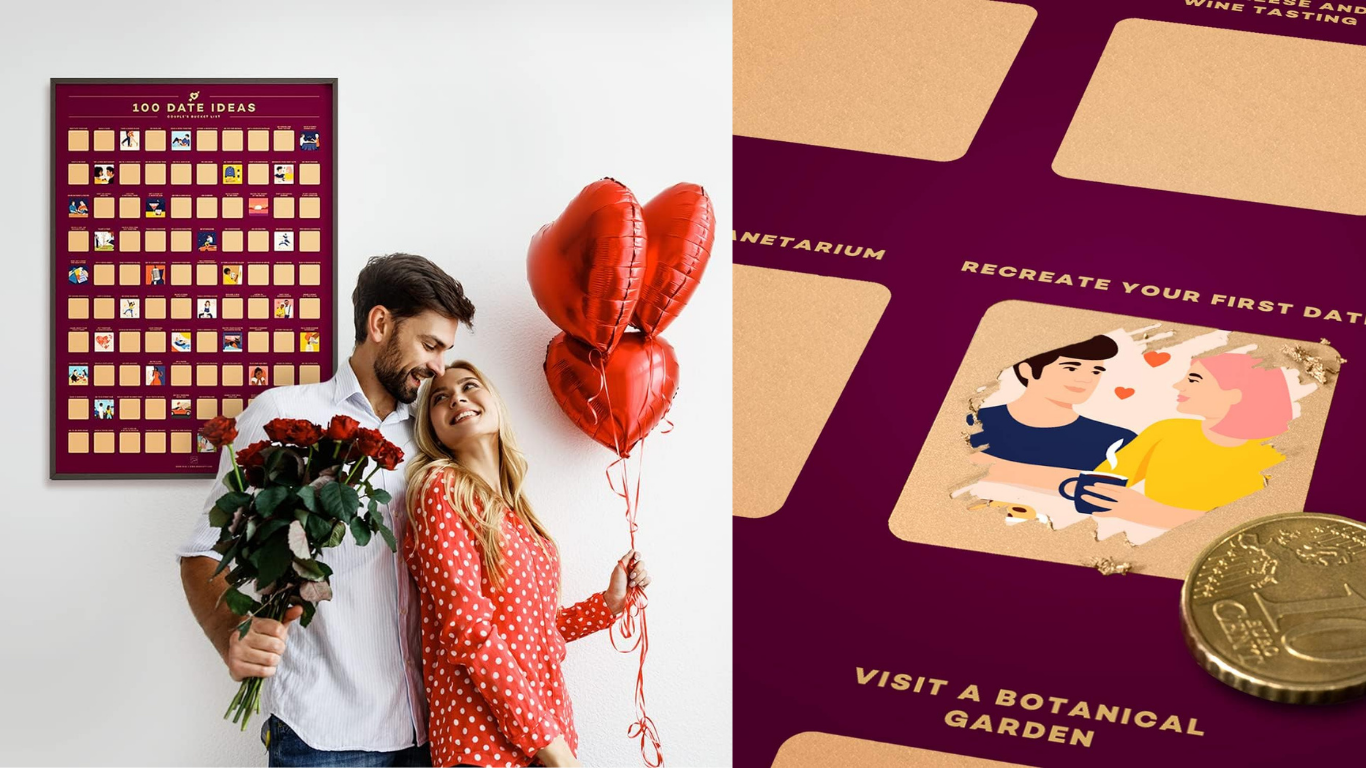 100 Date Ideas Scratch Off Poster