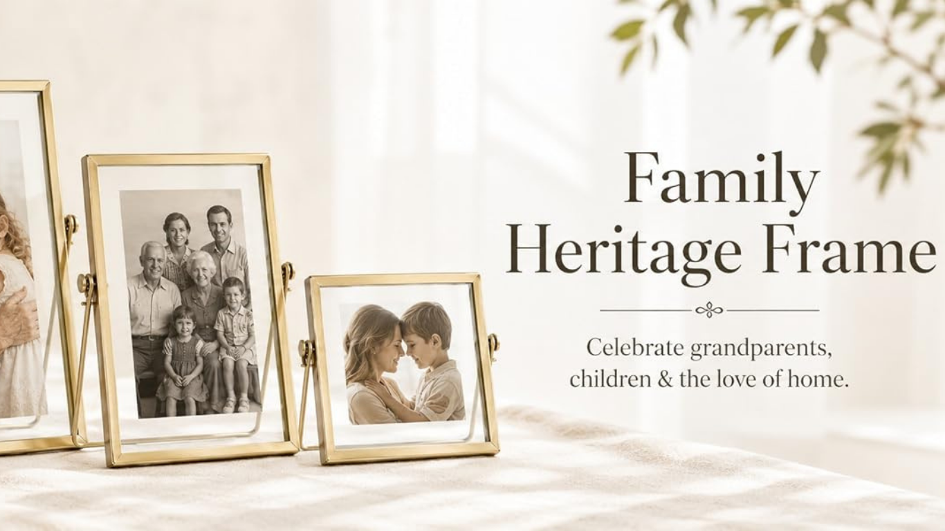 Gold Floating Glass Picture Frames Set of 3 Photo Gift Gold Floating Glass Picture Frames Set