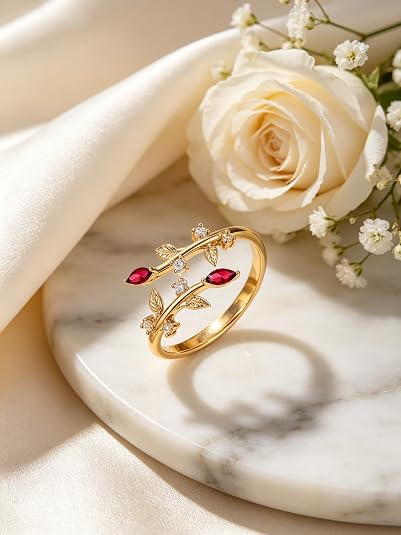 14K Gold Leaf Ring 14K Gold Leaf Ring