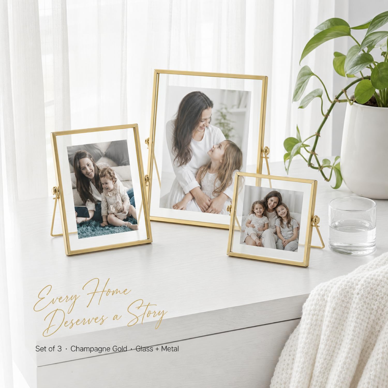 Gold Floating Glass Picture Frames Gold Floating Glass Picture Frames