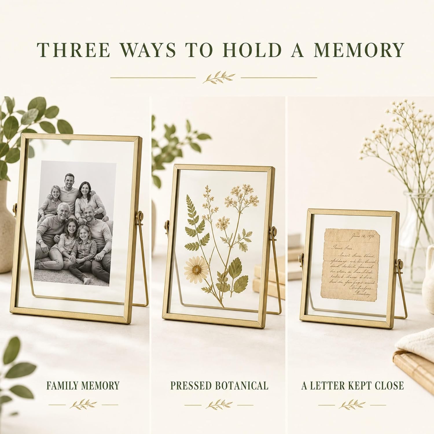 Gold Floating Glass Picture Frames Gold Floating Glass Picture Frames