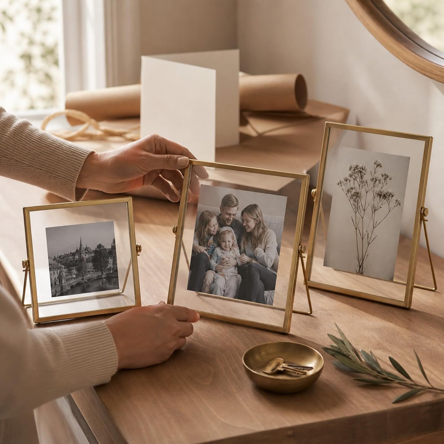 Gold Floating Glass Picture Frames Gold Floating Glass Picture Frames