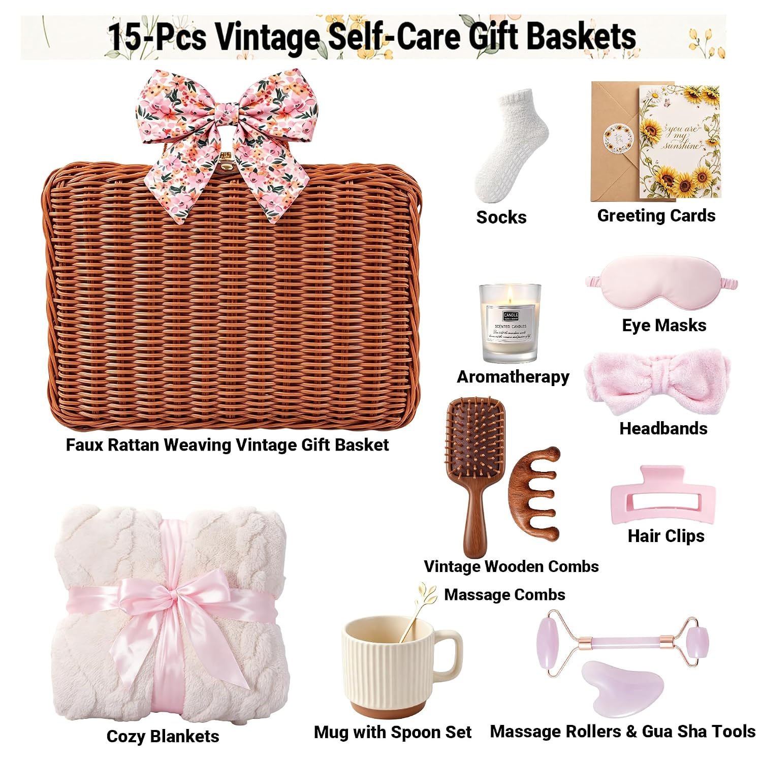 15-Piece Gift Basket for Women 15-Piece Gift Basket for Women