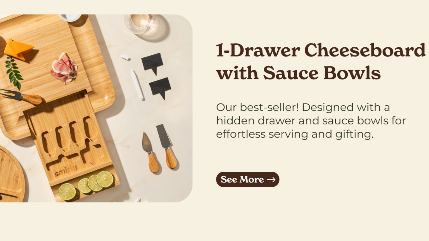 bamboo charcuterie board set