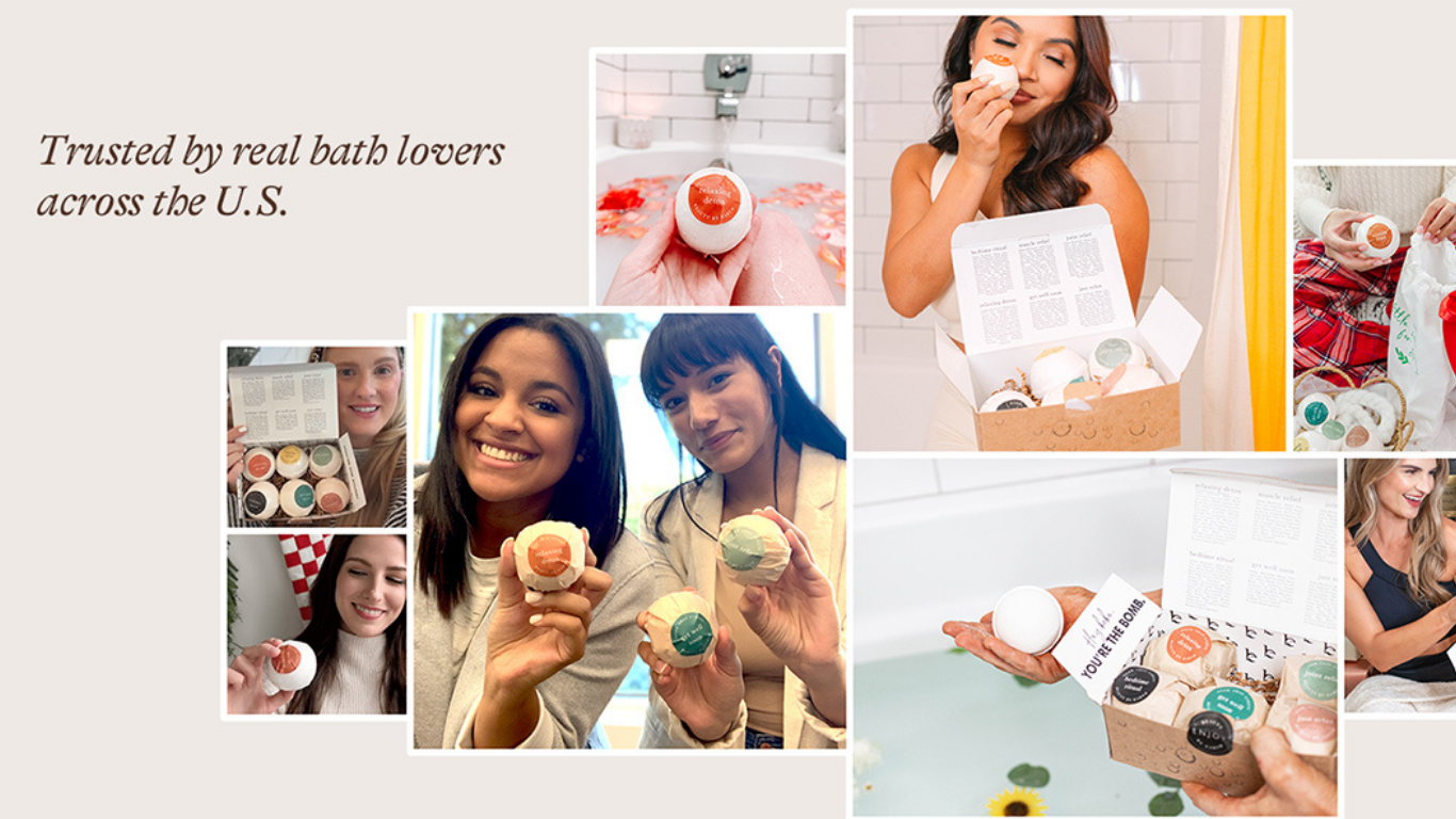 Bath Bombs Gift Set | 6 Natural Handmade Bath Bombs, USA bath bombs gift set (6)