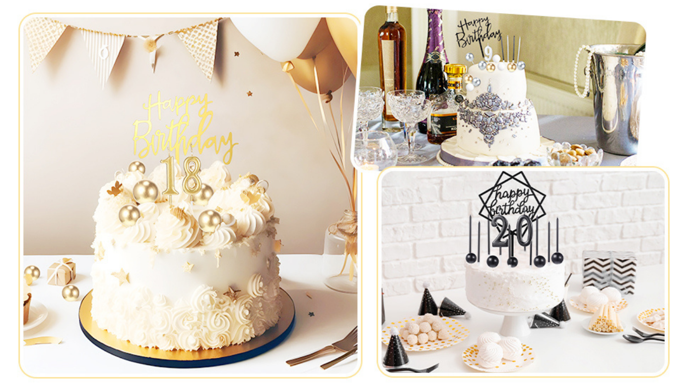 Birthday Cake Candles Set | 34-Piece Topper & Decor Kit birthday cake candles set (2)