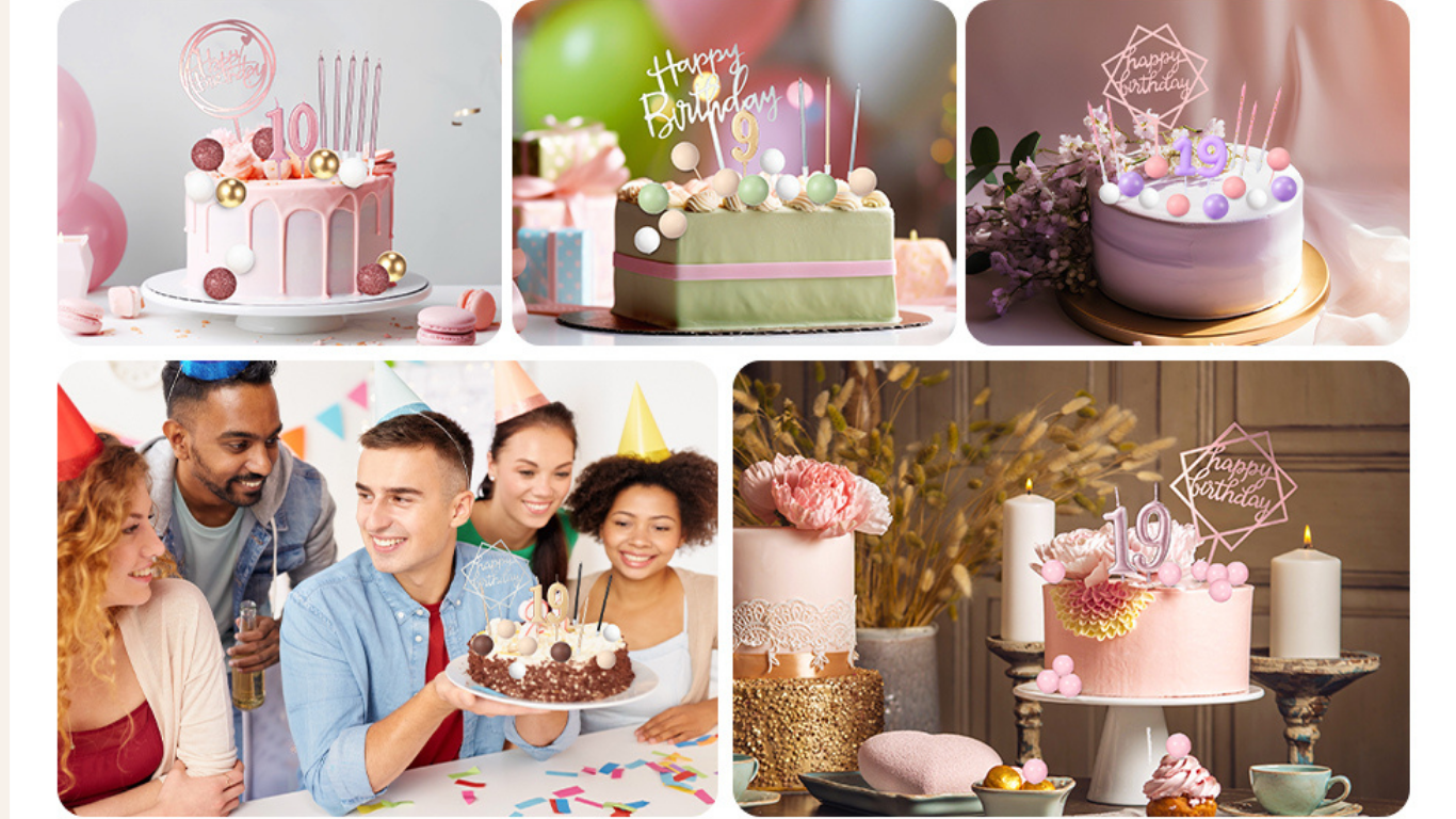 Birthday Cake Candles Set | 34-Piece Topper & Decor Kit birthday cake candles set (4)