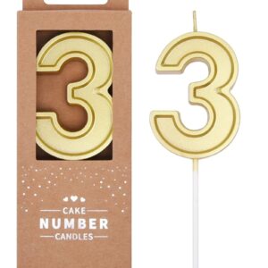 gold number candle