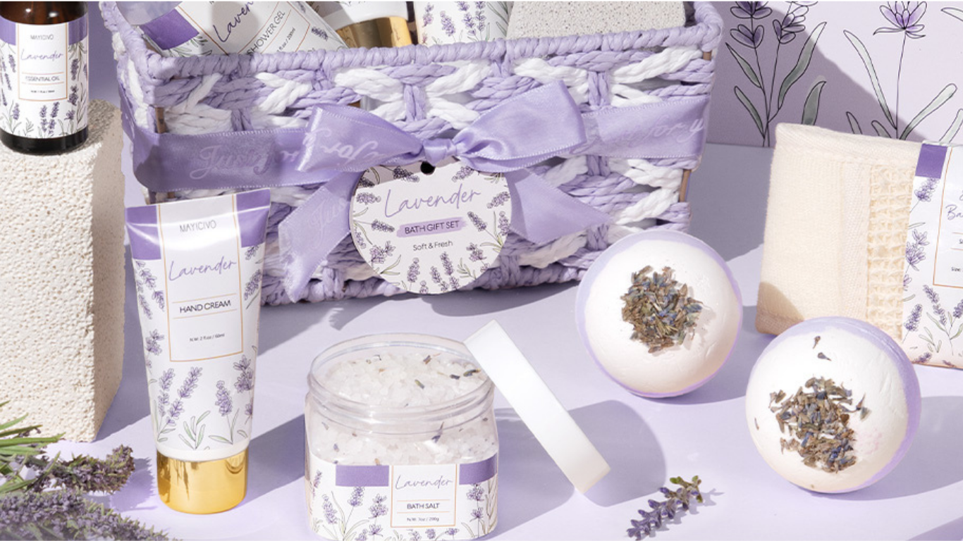 lavender bath and body set