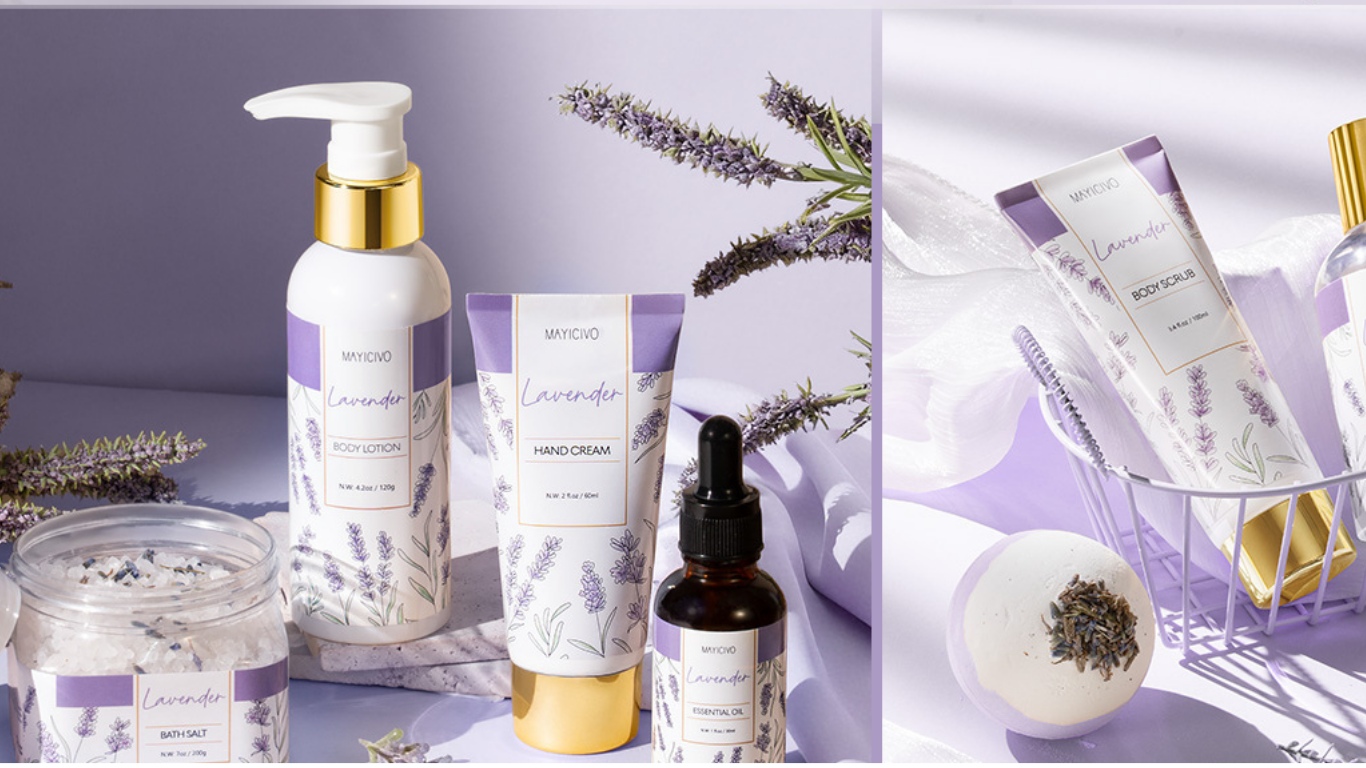 lavender bath and body set (2)