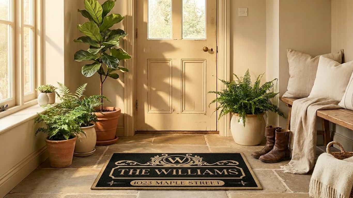 Personalized Family Name Doormat — Custom Address Welcome Mat, Perfect Housewarming Gift personalized doormat (2)