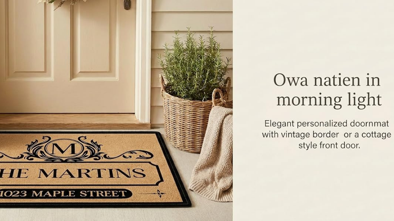 Personalized Family Name Doormat — Custom Address Welcome Mat, Perfect Housewarming Gift personalized doormat (3)