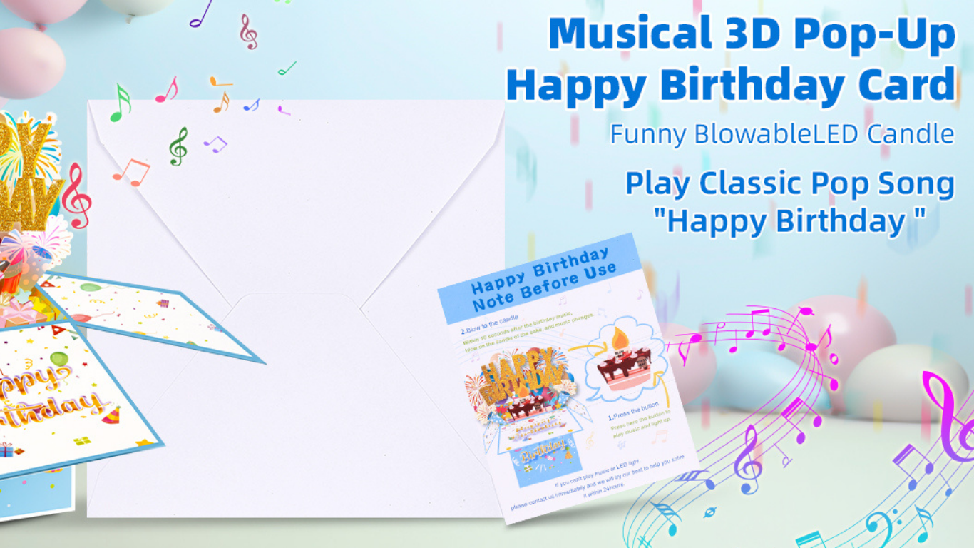 Pop Up Birthday Card | 3D Musical Card with Candle pop up birthday card (3)
