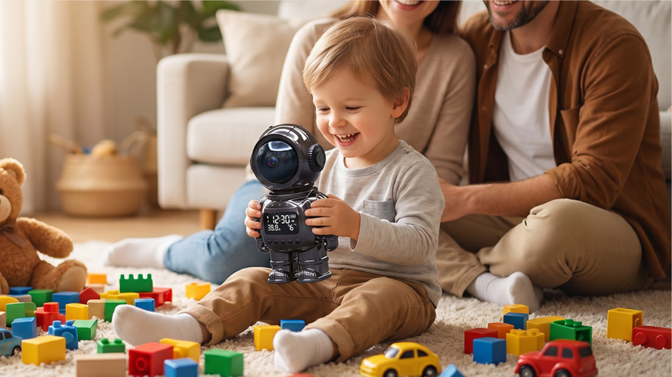 Smart Home Robot Camera – 2K WiFi Pet & Family Monitoring Camera smart home robot camera (4)