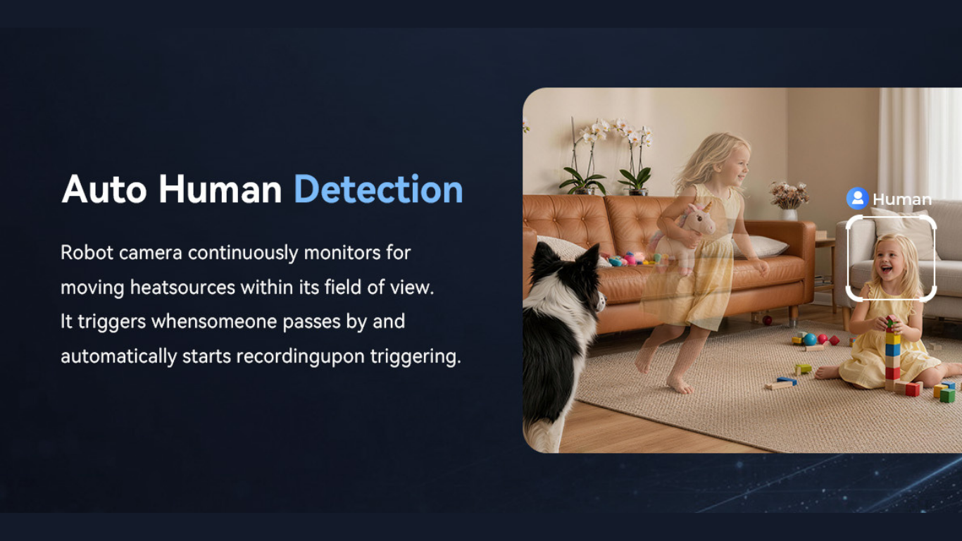 Smart Home Robot Camera – 2K WiFi Pet & Family Monitoring Camera smart home robot camera