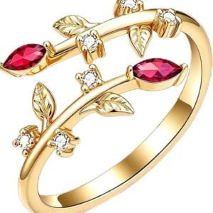 14K Gold Leaf Ring