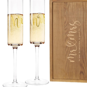 Mr & Mrs Champagne Flutes Set