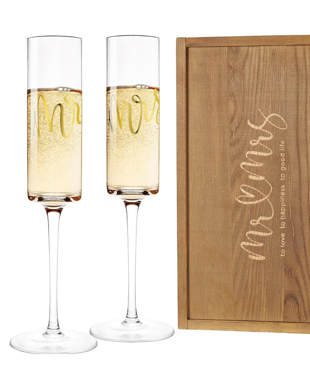 Mr & Mrs Champagne Flutes Set