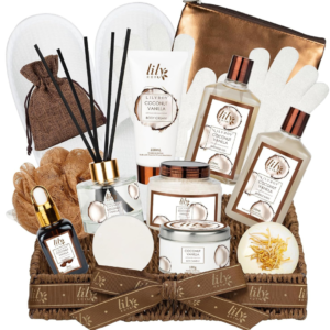 coconut vanilla spa gift basket