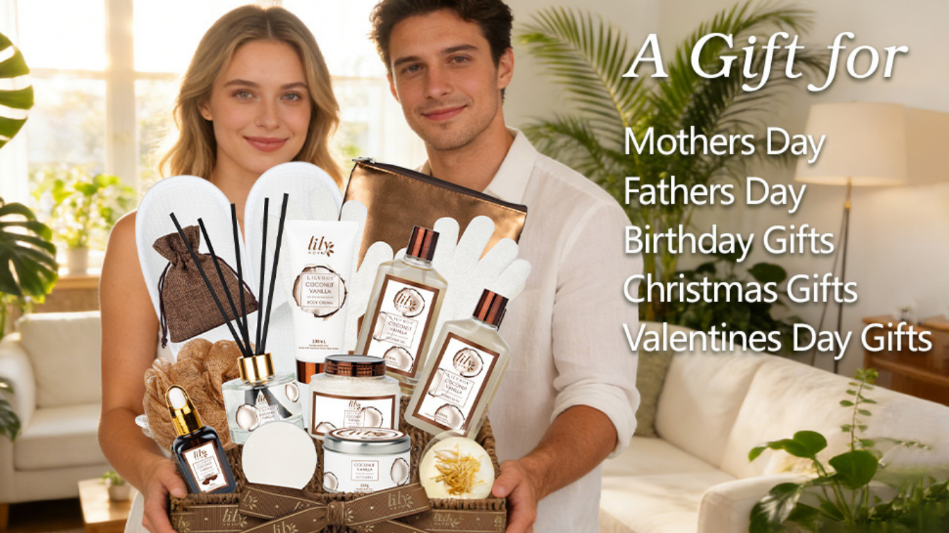 coconut vanilla spa gift basket