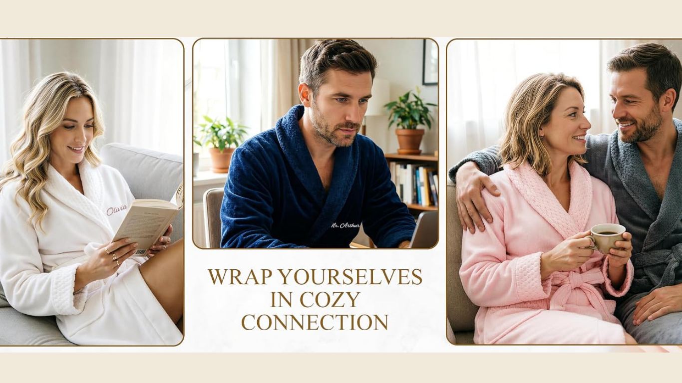 personalized couple robes
