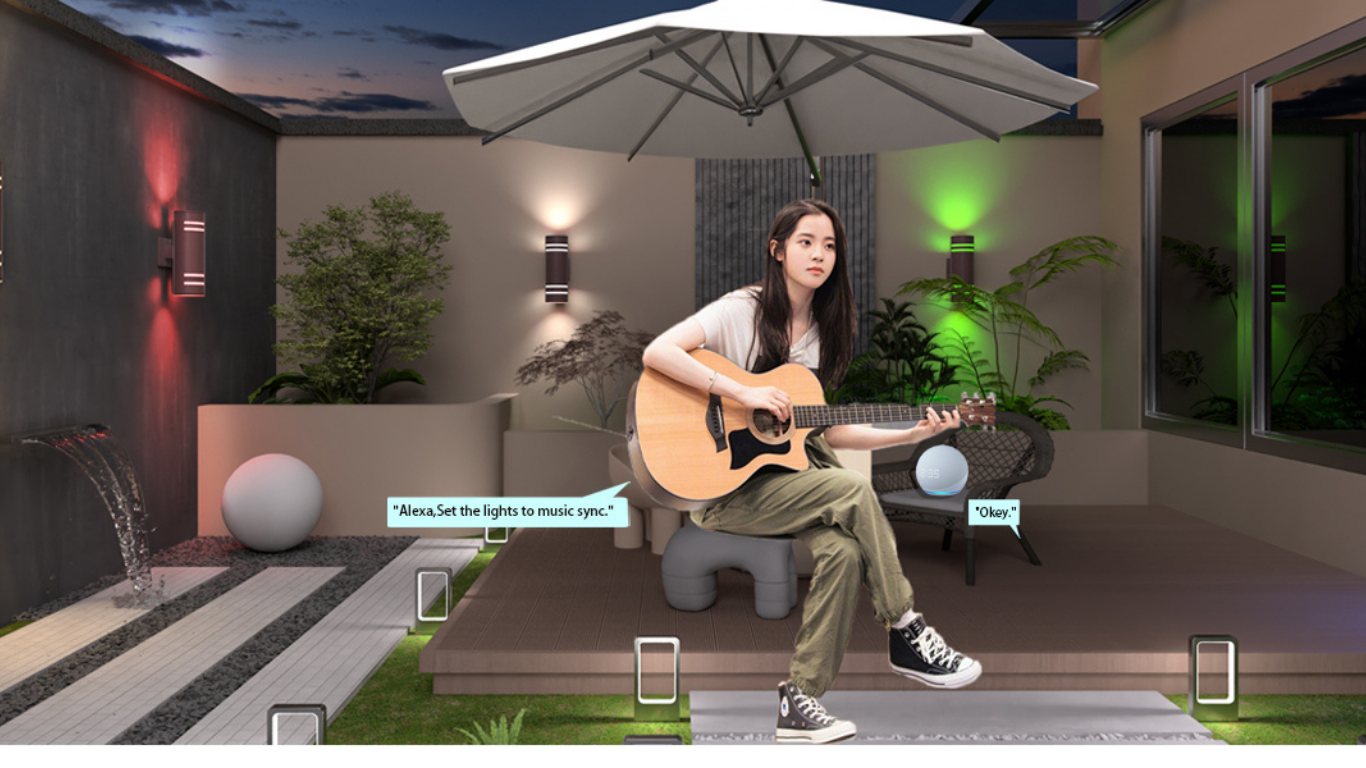 Smart Color-Changing Outdoor Wall Lights (2 Pack) — The Perfect Gift for Smart Home Lovers smart outdoor wall lights (5)