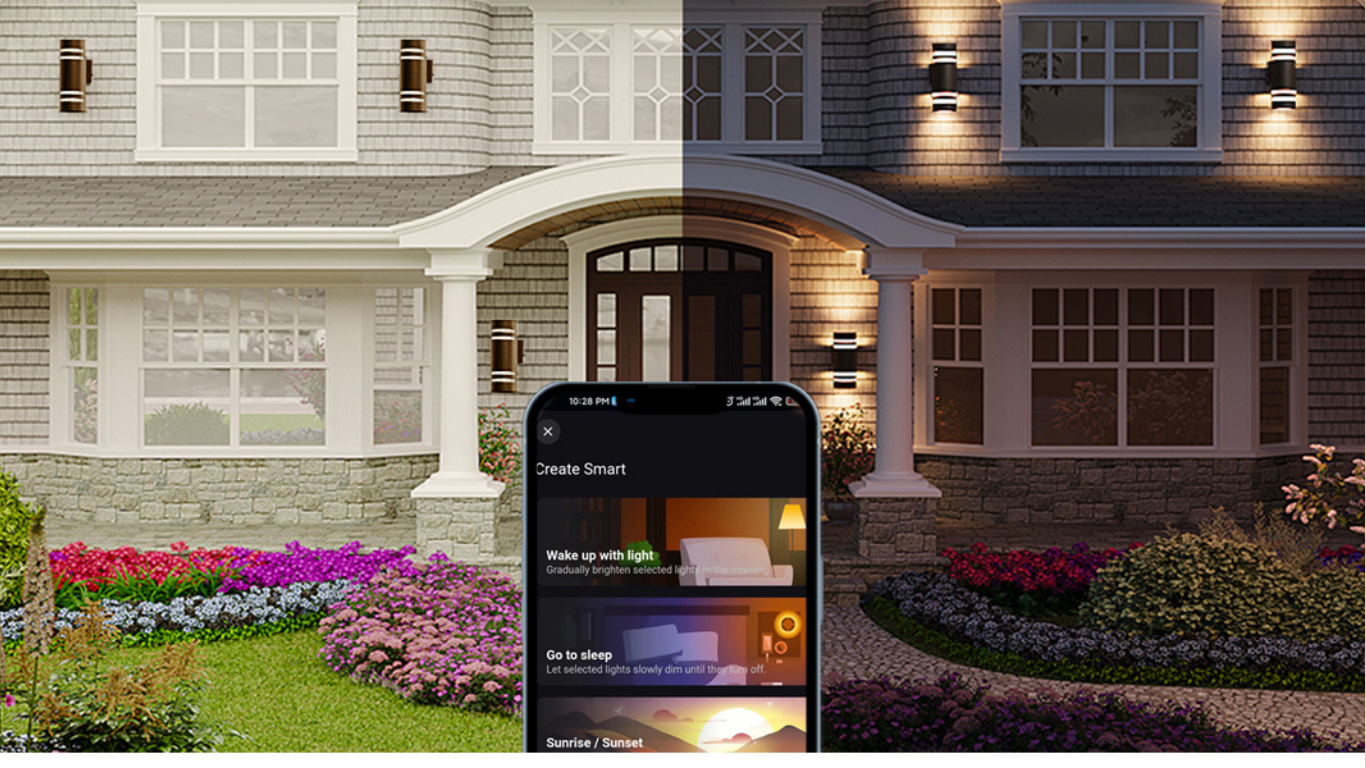 Smart Color-Changing Outdoor Wall Lights (2 Pack) — The Perfect Gift for Smart Home Lovers smart outdoor wall lights (9)